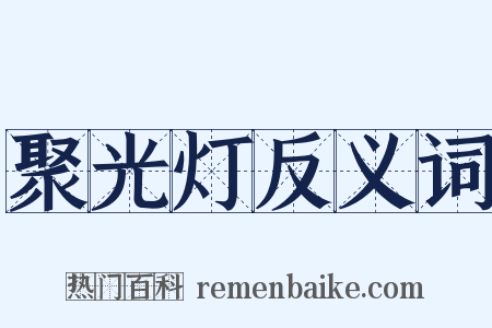 聚光灯反义词是什么意思的图片